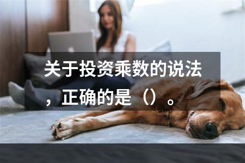 关于投资乘数的说法，正确的是（）。