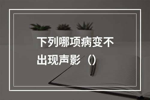 下列哪项病变不出现声影（）