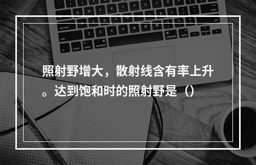 照射野增大，散射线含有率上升。达到饱和时的照射野是（）