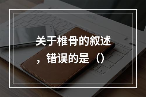 关于椎骨的叙述，错误的是（）