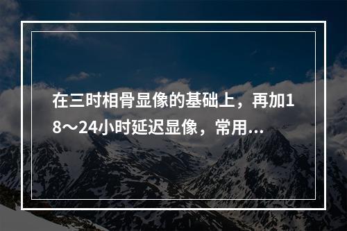 在三时相骨显像的基础上，再加18～24小时延迟显像，常用于下