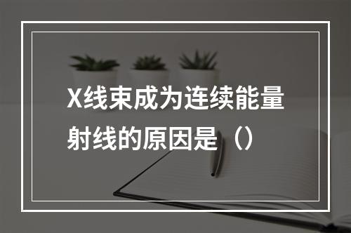 X线束成为连续能量射线的原因是（）