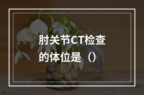 肘关节CT检查的体位是（）