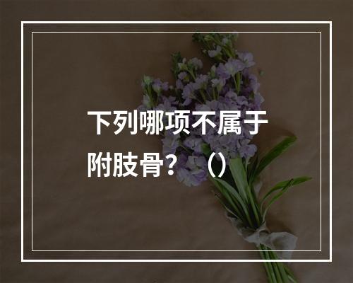 下列哪项不属于附肢骨？（）