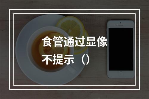 食管通过显像不提示（）