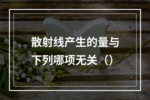 散射线产生的量与下列哪项无关（）