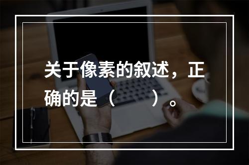 关于像素的叙述，正确的是（　　）。