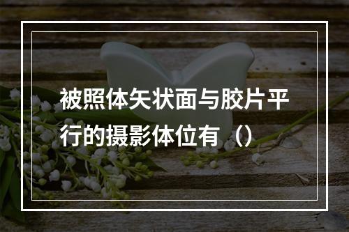 被照体矢状面与胶片平行的摄影体位有（）