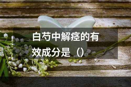 白芍中解痉的有效成分是（）