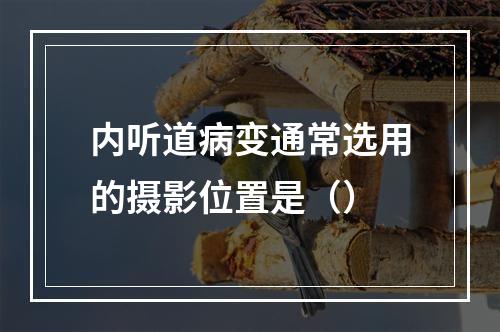 内听道病变通常选用的摄影位置是（）