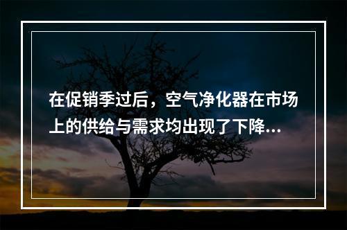 在促销季过后，空气净化器在市场上的供给与需求均出现了下降，那