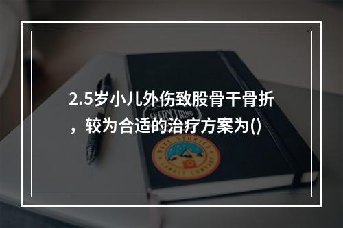 2.5岁小儿外伤致股骨干骨折，较为合适的治疗方案为()