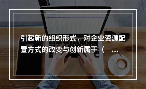 引起新的组织形式，对企业资源配置方式的改变与创新属于（　）创