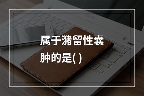 属于潴留性囊肿的是( )