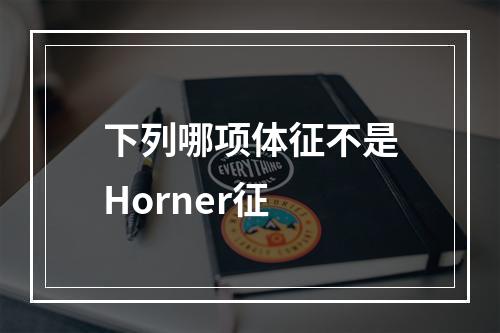 下列哪项体征不是Horner征