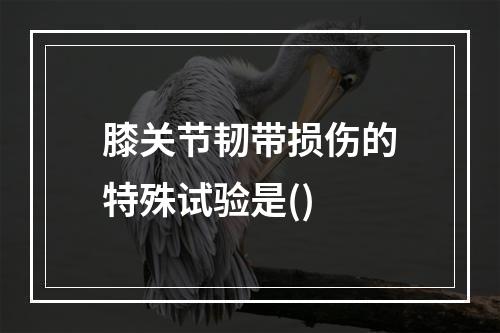 膝关节韧带损伤的特殊试验是()