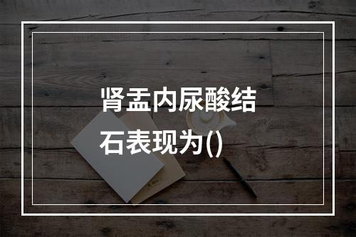 肾盂内尿酸结石表现为()