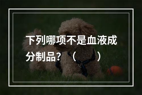 下列哪项不是血液成分制品？（　　）