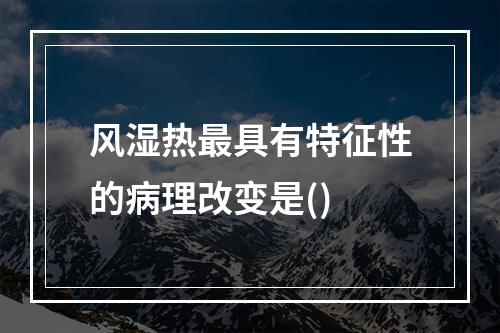 风湿热最具有特征性的病理改变是()