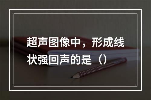 超声图像中，形成线状强回声的是（）