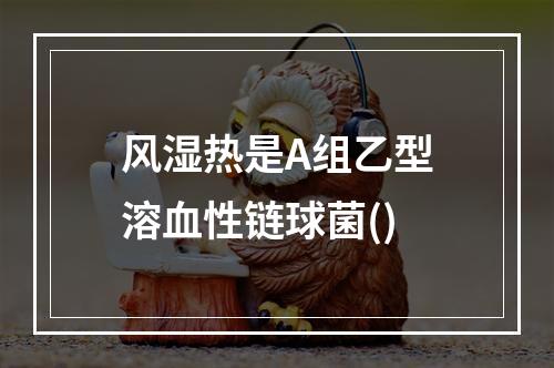 风湿热是A组乙型溶血性链球菌()