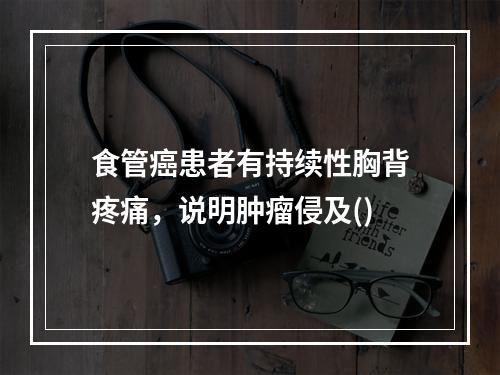 食管癌患者有持续性胸背疼痛，说明肿瘤侵及()