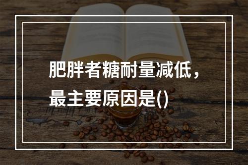 肥胖者糖耐量减低，最主要原因是()