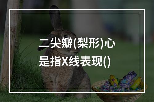 二尖瓣(梨形)心是指X线表现()