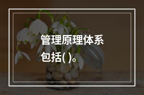 管理原理体系包括( )。