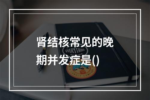 肾结核常见的晚期并发症是()