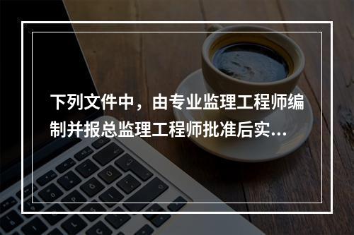 下列文件中，由专业监理工程师编制并报总监理工程师批准后实施