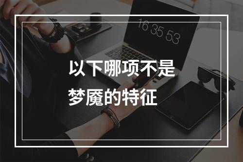 以下哪项不是梦魇的特征