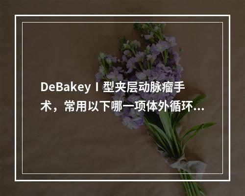 DeBakeyⅠ型夹层动脉瘤手术，常用以下哪一项体外循环技术