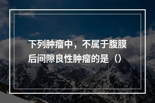 下列肿瘤中，不属于腹膜后间隙良性肿瘤的是（）