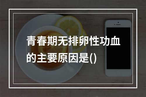 青春期无排卵性功血的主要原因是()