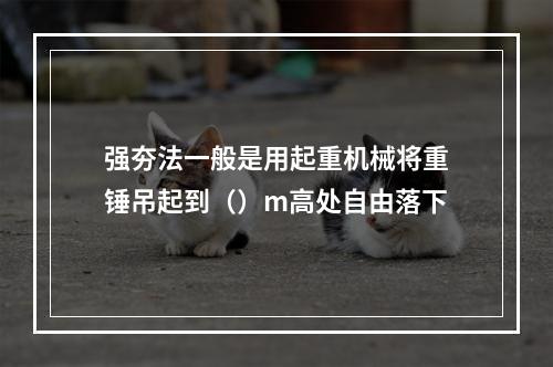 强夯法一般是用起重机械将重锤吊起到（）m高处自由落下