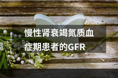 慢性肾衰竭氮质血症期患者的GFR