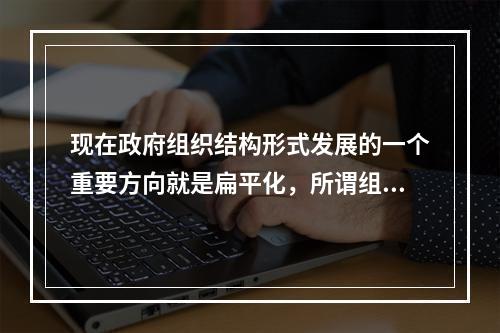 现在政府组织结构形式发展的一个重要方向就是扁平化，所谓组织扁