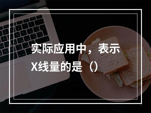 实际应用中，表示X线量的是（）