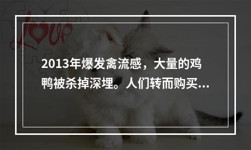 2013年爆发禽流感，大量的鸡鸭被杀掉深埋。人们转而购买鱼肉