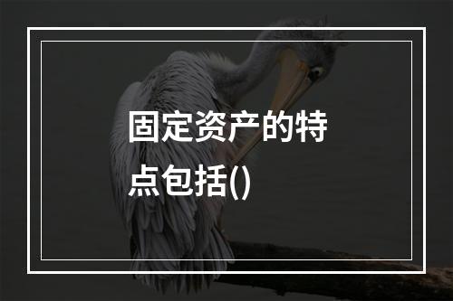 固定资产的特点包括()