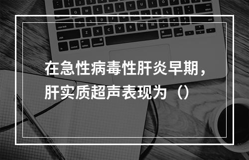 在急性病毒性肝炎早期，肝实质超声表现为（）