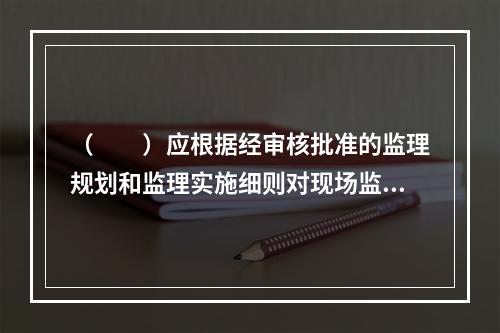 （　　）应根据经审核批准的监理规划和监理实施细则对现场监理