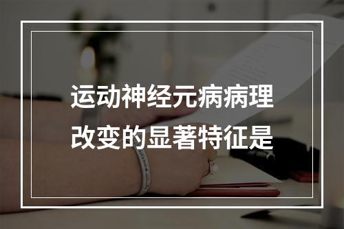 运动神经元病病理改变的显著特征是