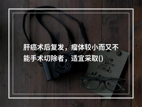 肝癌术后复发，瘤体较小而又不能手术切除者，适宜采取()