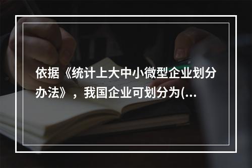 依据《统计上大中小微型企业划分办法》，我国企业可划分为()