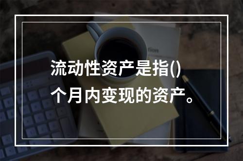 流动性资产是指()个月内变现的资产。