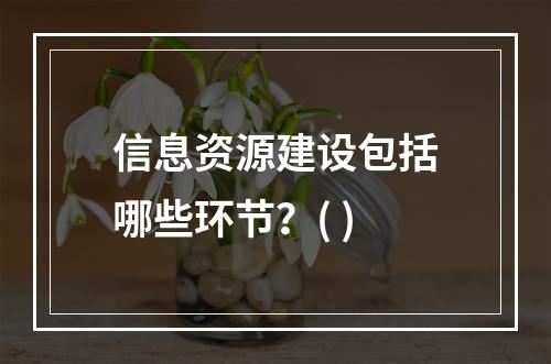 信息资源建设包括哪些环节？( )