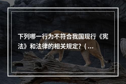 下列哪一行为不符合我国现行《宪法》和法律的相关规定？( )