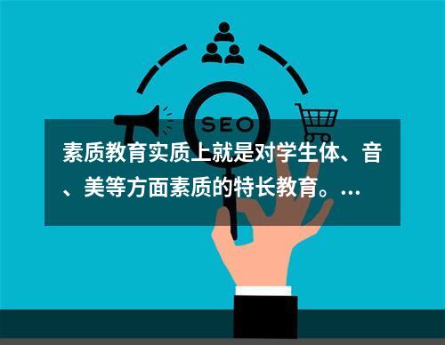 素质教育实质上就是对学生体、音、美等方面素质的特长教育。（）